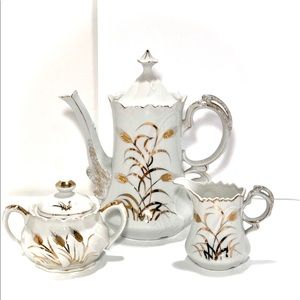 Lefton Golden Wheat Tea Set.